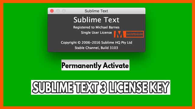 license key sublime text 3